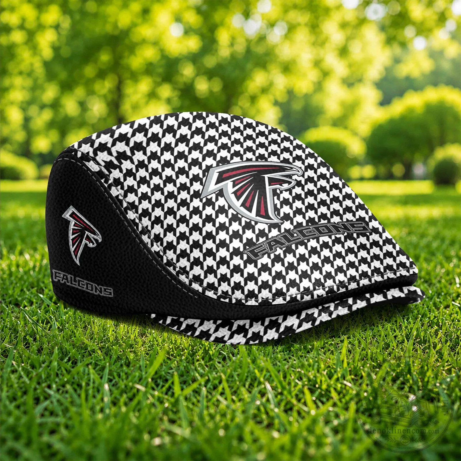 Atlanta Falcons NFL Houndstooth Pattern Flat Cap Hat 5 Atlanta Falcons NFL Houndstooth Pattern Flat Cap Hat