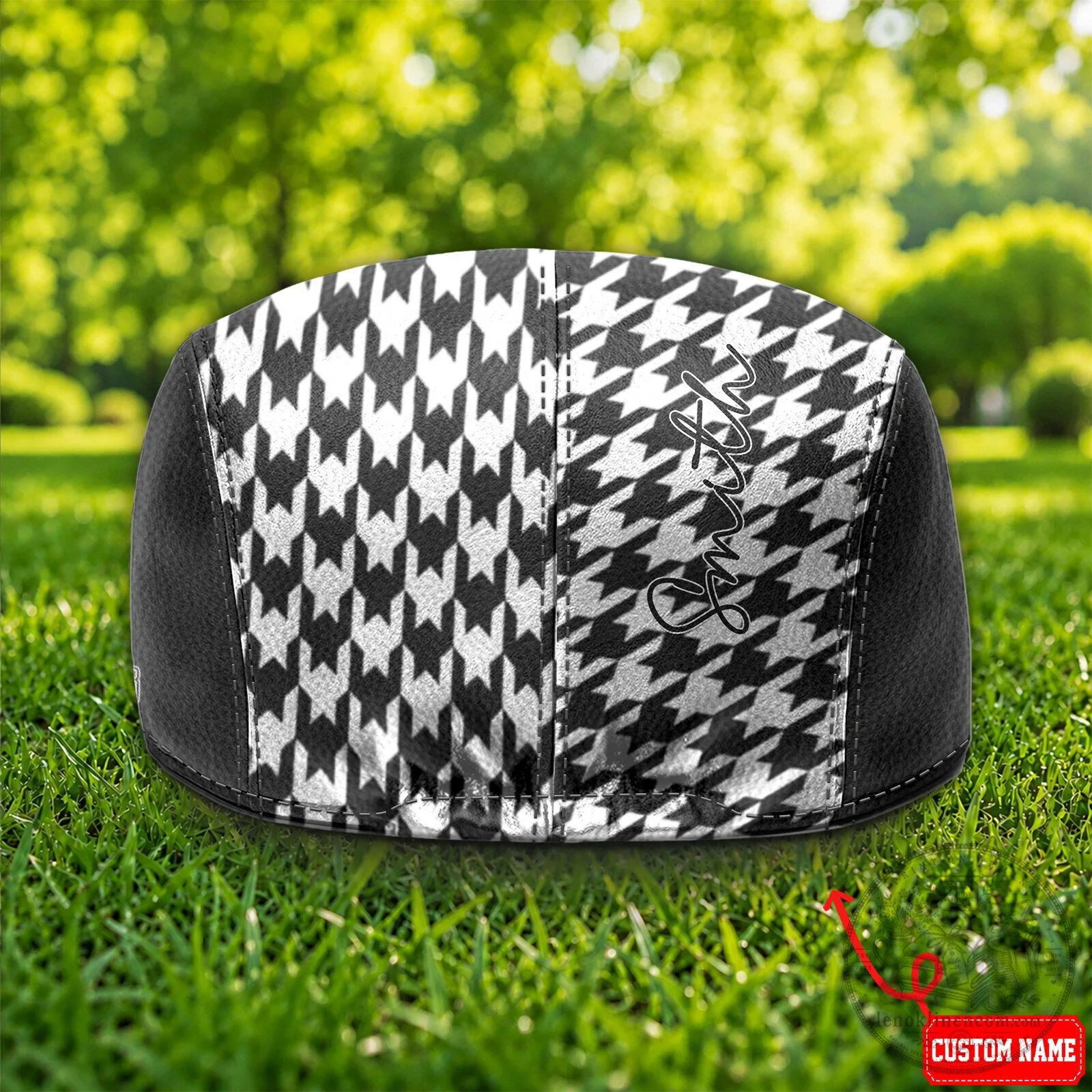 Atlanta Falcons NFL Houndstooth Pattern Flat Cap Hat 7 Atlanta Falcons NFL Houndstooth Pattern Flat Cap Hat