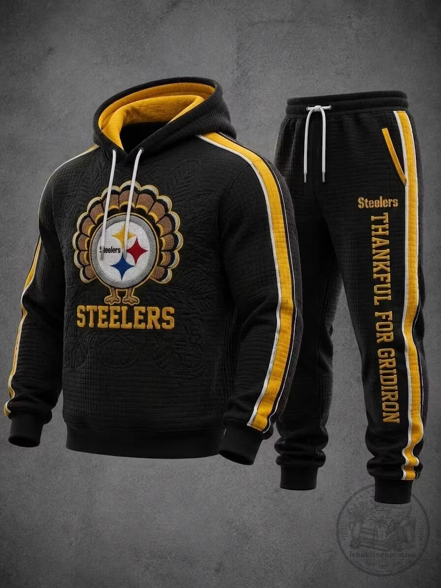 Pittsburgh Steelers Thanksgiving Football Fan Hoodie and Sweatpants Set