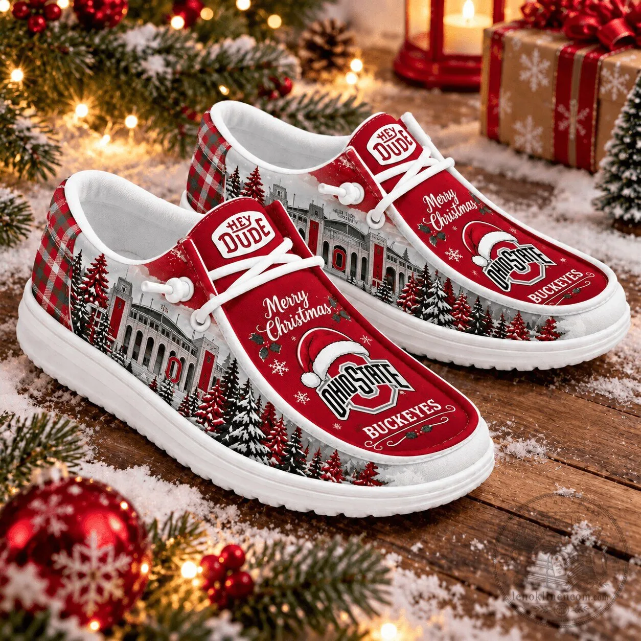 Ohio State Buckeyes Christmas Loafer Shoes – Merry Christmas Holiday Footwear