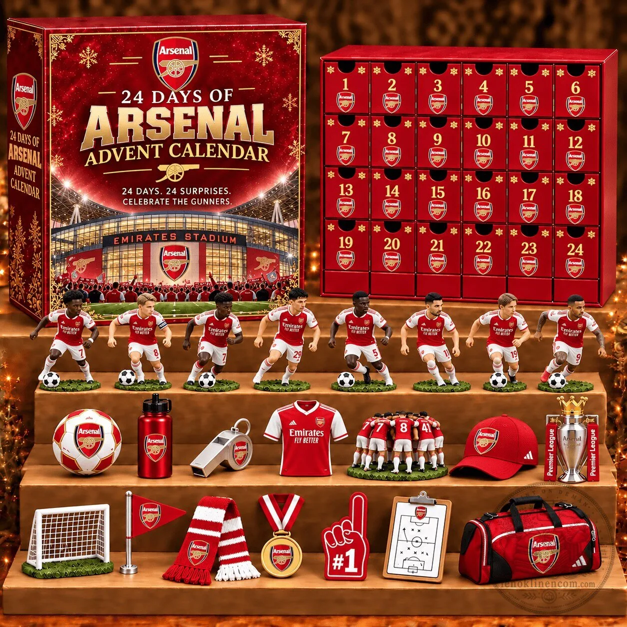 Arsenal Football Club Premier League 24 Day Advent Calendar with Surprise Gifts
