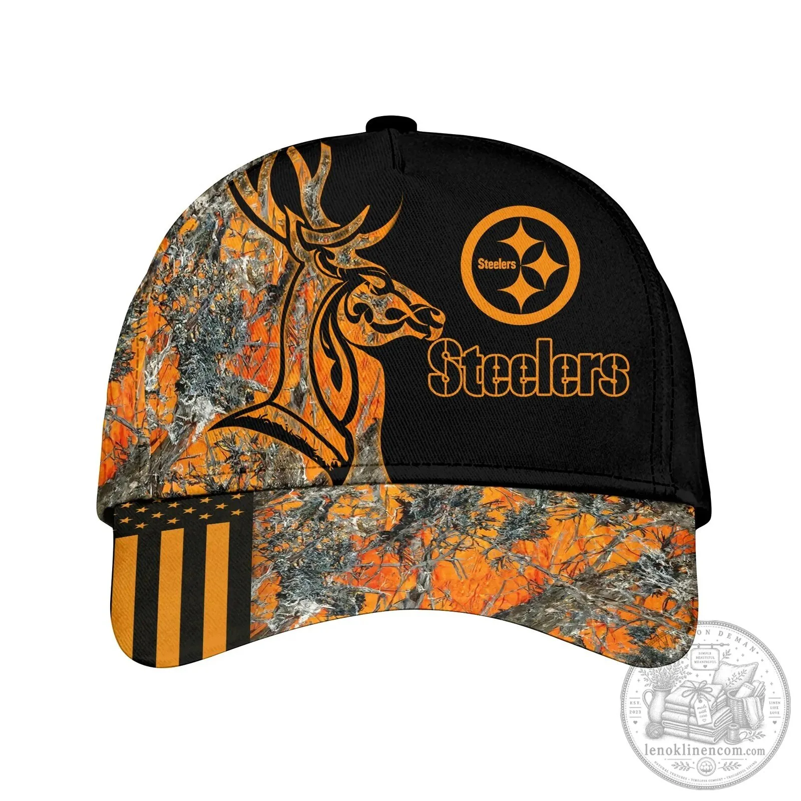 Pittsburgh Steelers Deer Hunting Camouflage Pattern Baseball Cap Hat