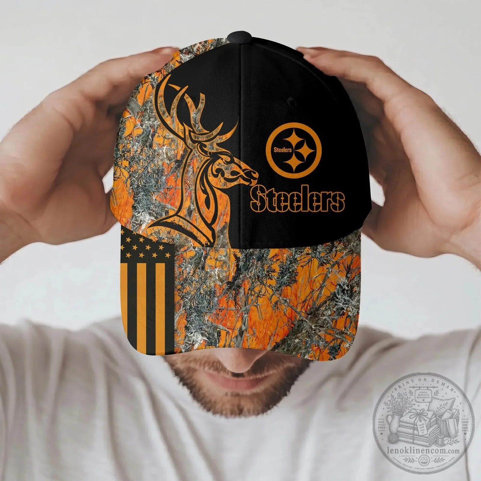 Pittsburgh Steelers Deer Hunting Camouflage Pattern Baseball Cap Hat 7 Pittsburgh Steelers Deer Hunting Camouflage Pattern Baseball Cap Hat