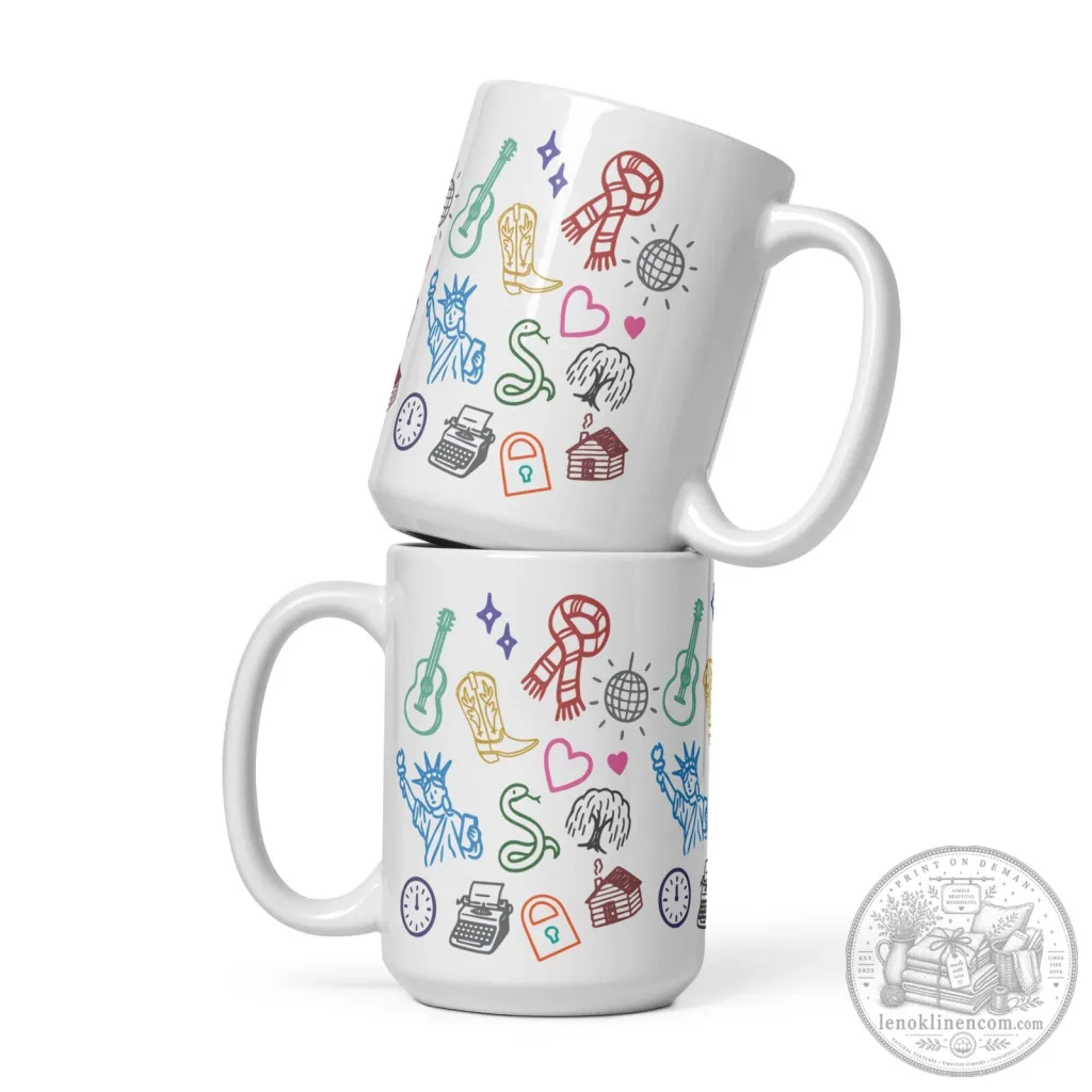 Miss Americana Charms Pattern Coffee Mug