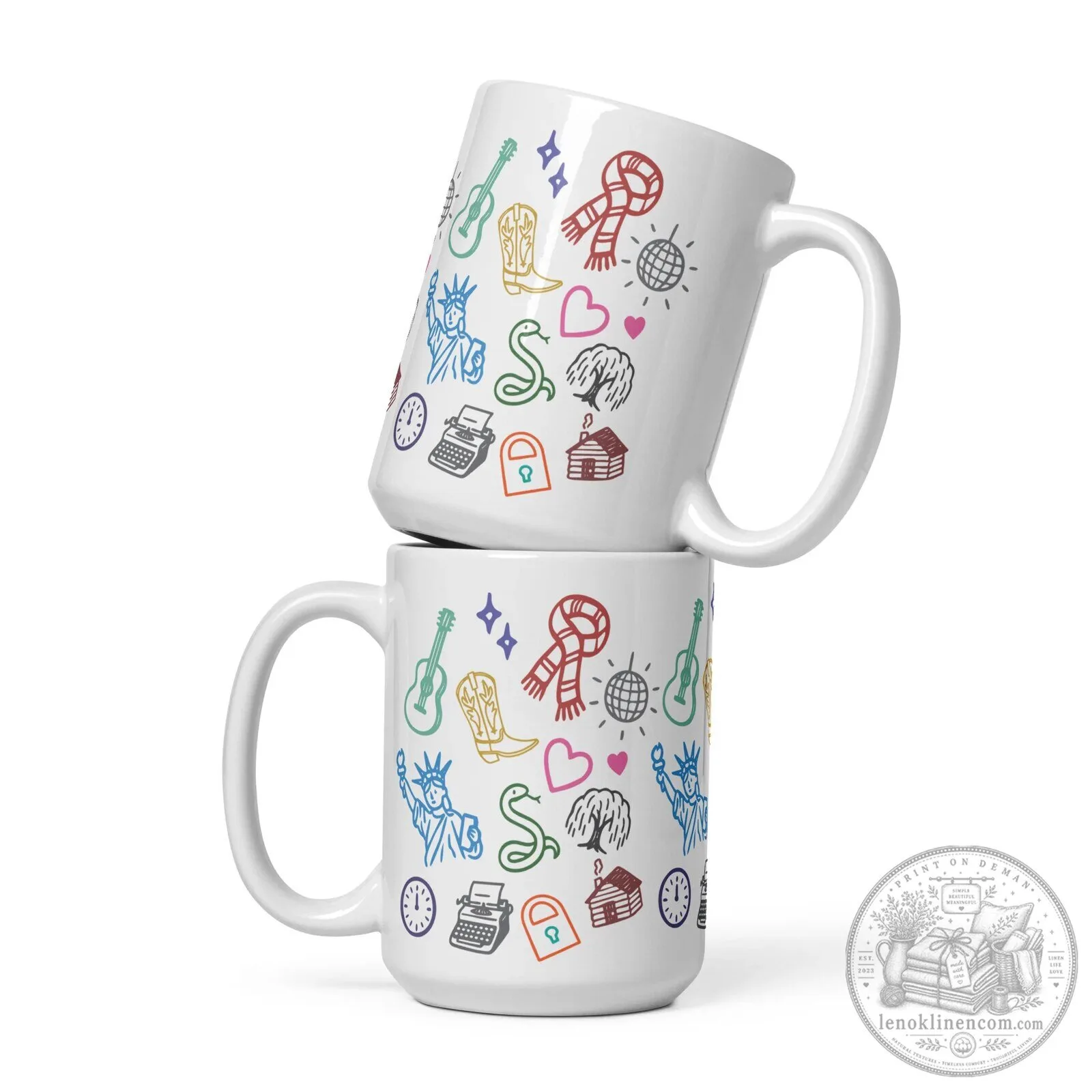 Miss Americana Charms Pattern Coffee Mug