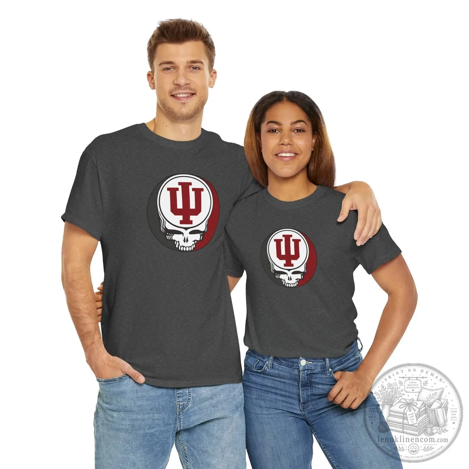 Indiana University Grateful Dead Skull Logo Graphic T-Shirt