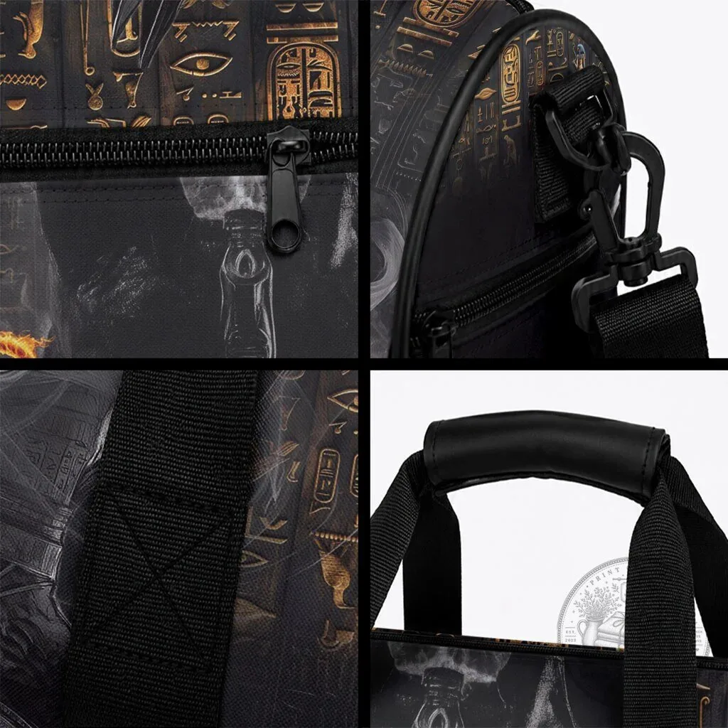 Ancient Egyptian Anubis God of Death Duffle Bag with Hieroglyphs 6 Ancient Egyptian Anubis God of Death Duffle Bag with Hieroglyphs