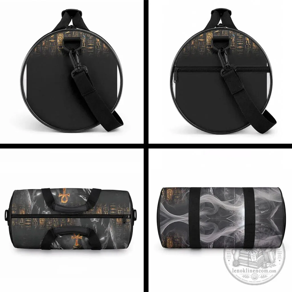 Ancient Egyptian Anubis God of Death Duffle Bag with Hieroglyphs 7 Ancient Egyptian Anubis God of Death Duffle Bag with Hieroglyphs