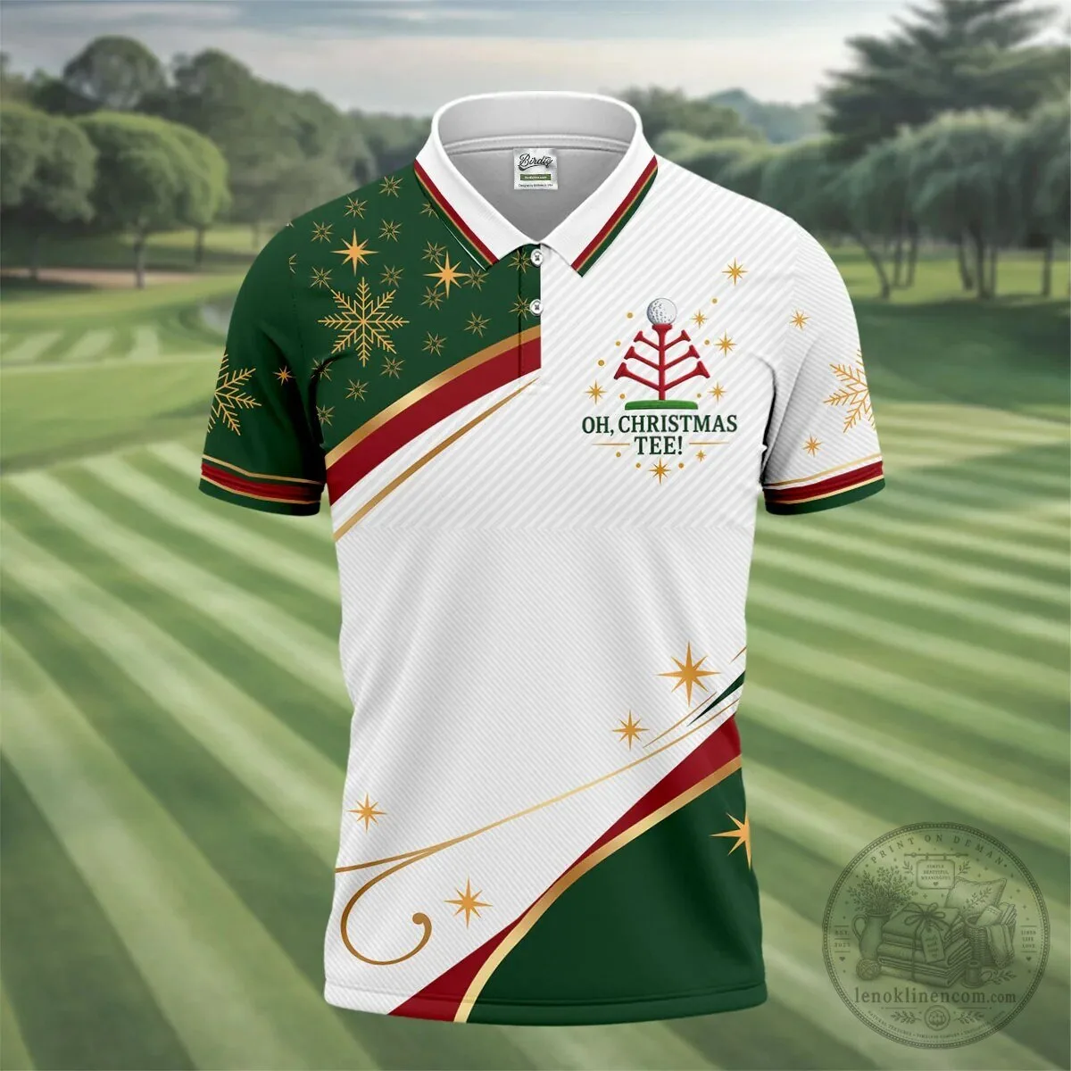 Oh Christmas Tee Golfing Holiday Polo Shirt for Men 12 Oh Christmas Tee Golfing Holiday Polo Shirt for Men