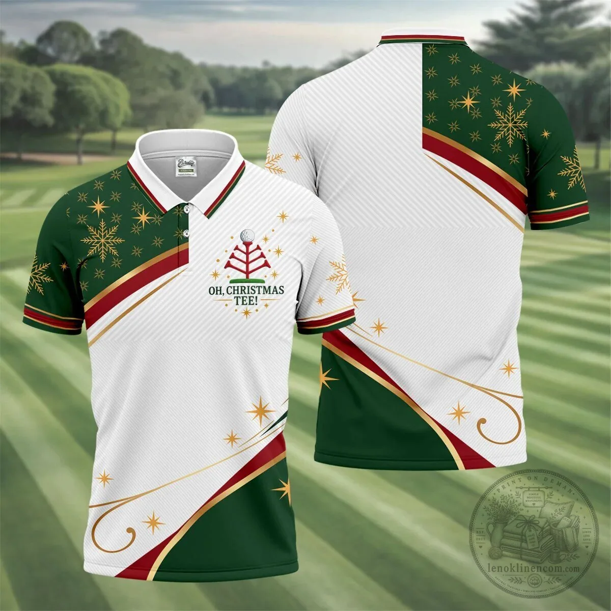 Oh Christmas Tee Golfing Holiday Polo Shirt for Men 13 Oh Christmas Tee Golfing Holiday Polo Shirt for Men