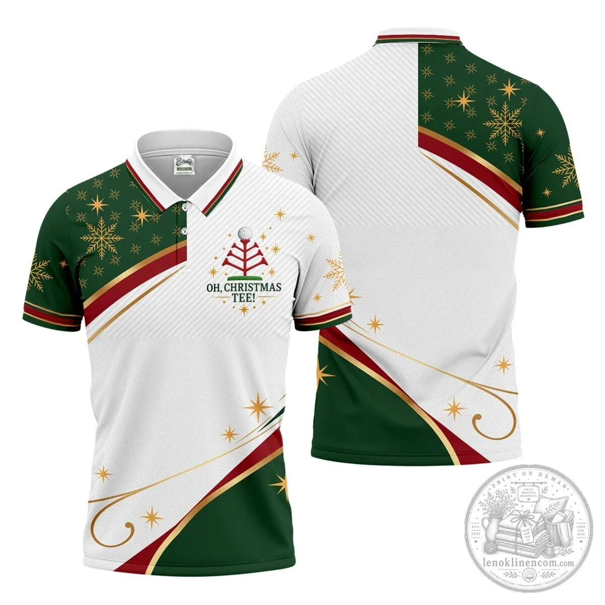 Oh Christmas Tee Golfing Holiday Polo Shirt for Men 18 Oh Christmas Tee Golfing Holiday Polo Shirt for Men
