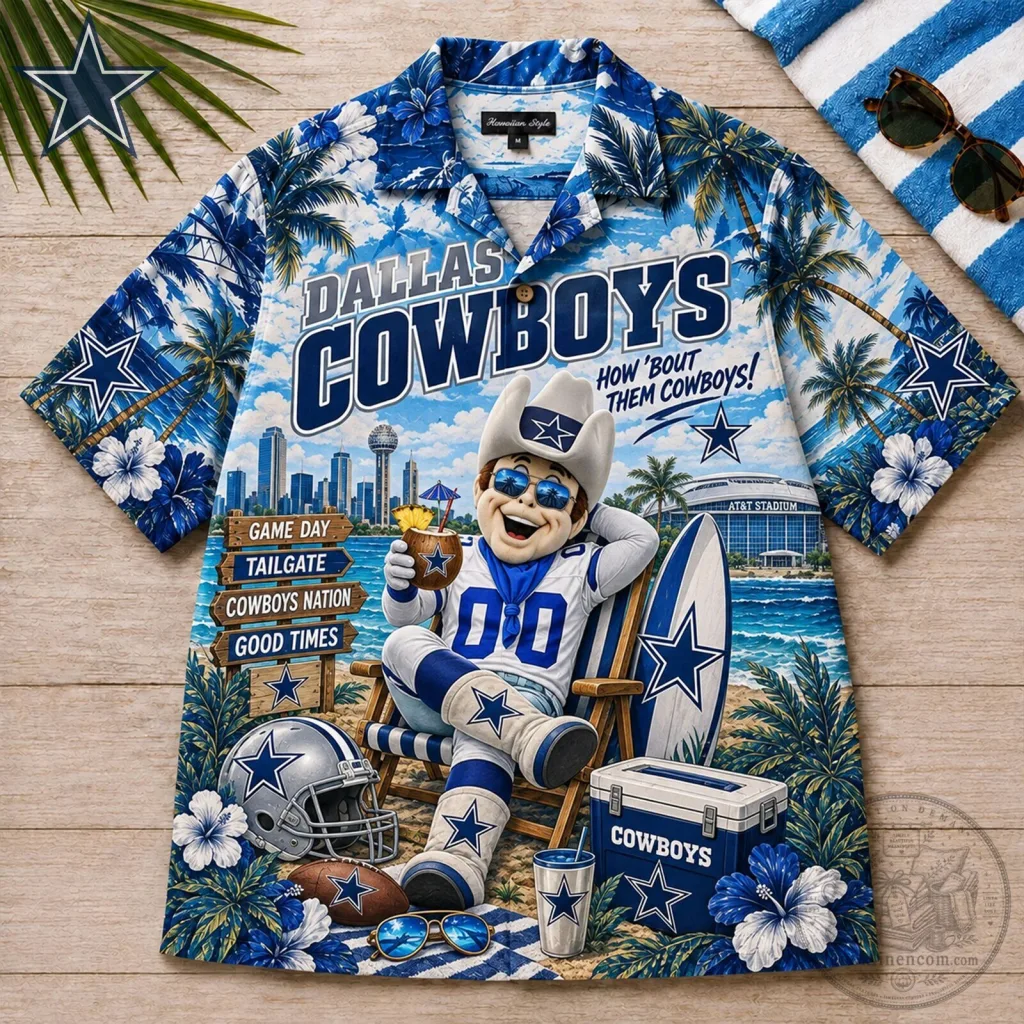 Dallas Cowboys Hawaiian Shirt Summer Beach NFL Football Team Apparel Dallas Cowboys Hawaiian Shirt Summer Beach NFL Football Team Apparel