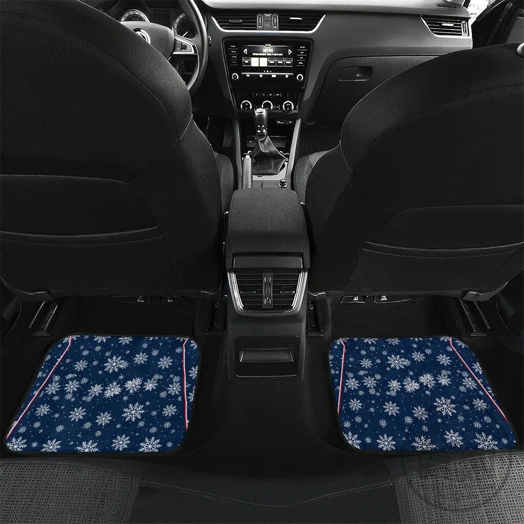 Bobsleigh Winter Sports Ice Racing Snowflakes Car Mat Set 9 Bobsleigh Winter Sports Ice Racing Snowflakes Car Mat Set