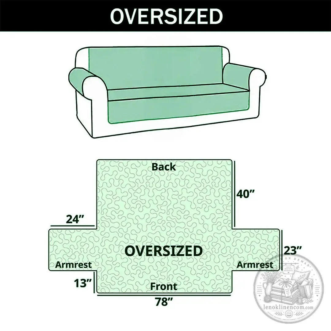 Heartfelt Schnauzer Family Quilted Sofa Slipcover with Patchwork Design 14 Heartfelt Schnauzer Family Quilted Sofa Slipcover with Patchwork Design