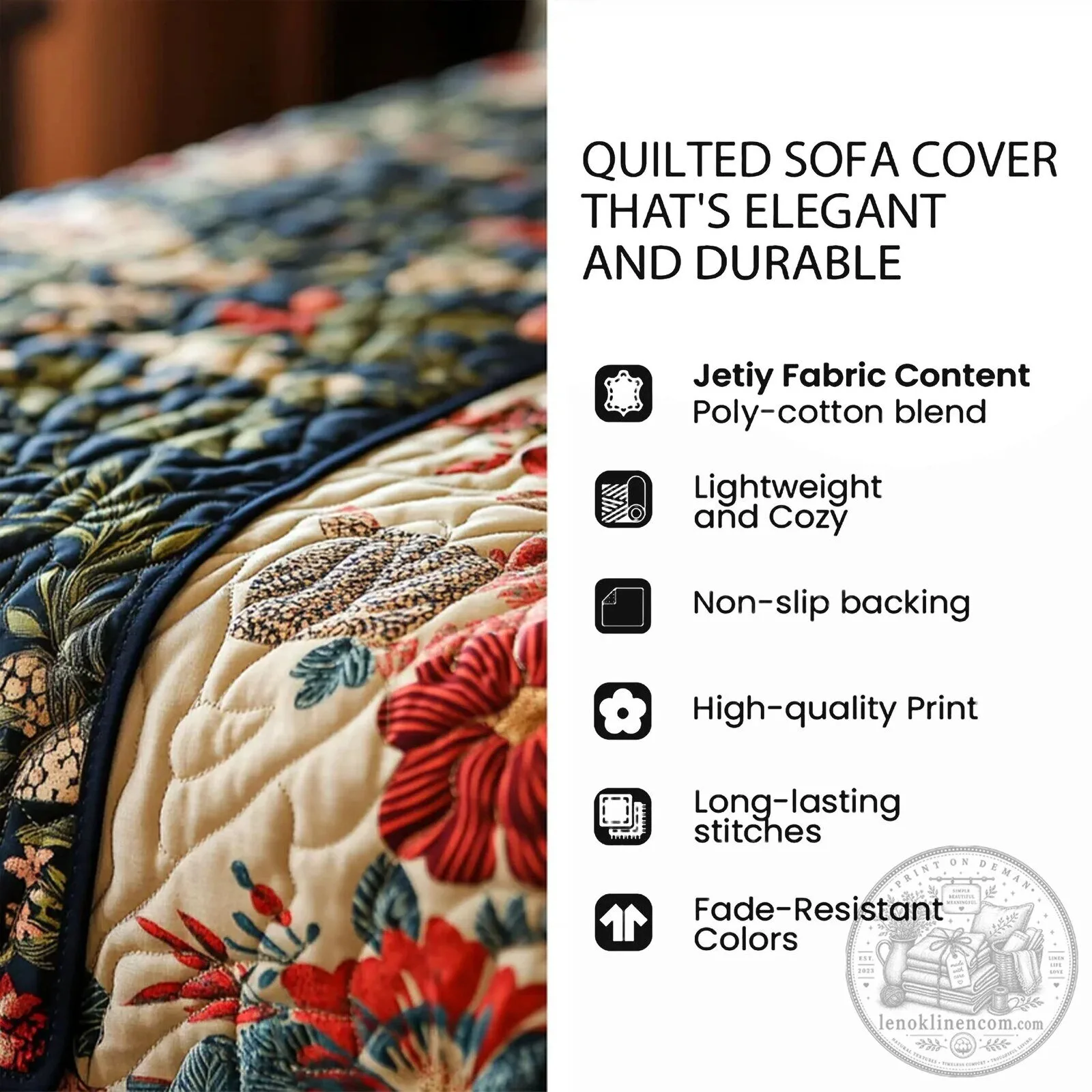 Heartfelt Schnauzer Family Quilted Sofa Slipcover with Patchwork Design 16 Heartfelt Schnauzer Family Quilted Sofa Slipcover with Patchwork Design