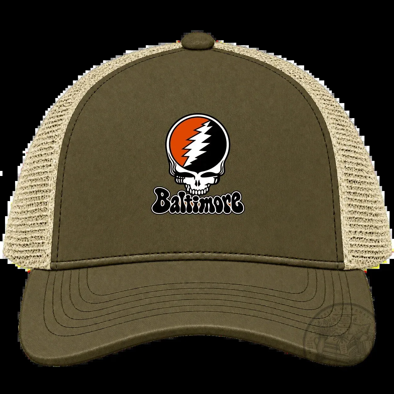 Baltimore Grateful Dead Stealie Skull Baseball Trucker Cap Hat