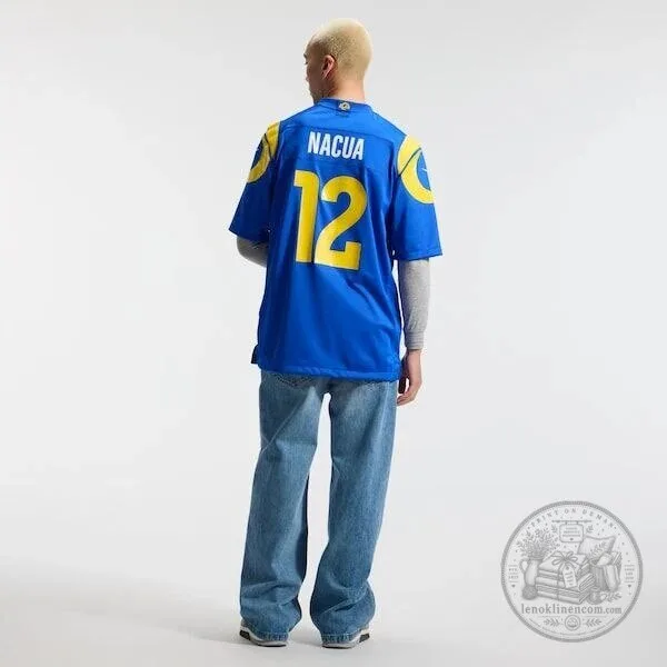 Puka Nacua Los Angeles Rams Royal Blue Football Game Jersey 19 Puka Nacua Los Angeles Rams Royal Blue Football Game Jersey