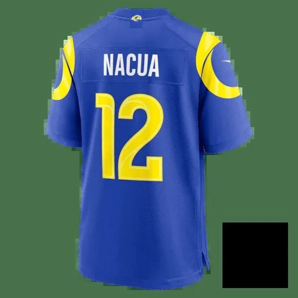 Puka Nacua Los Angeles Rams Royal Blue Football Game Jersey 21 Puka Nacua Los Angeles Rams Royal Blue Football Game Jersey