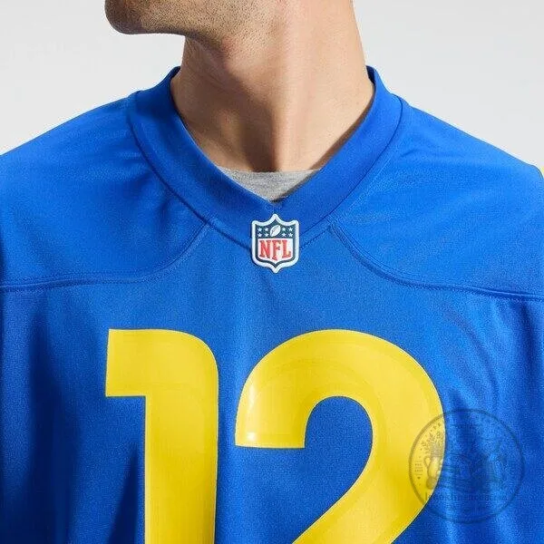 Puka Nacua Los Angeles Rams Royal Blue Football Game Jersey 23 Puka Nacua Los Angeles Rams Royal Blue Football Game Jersey