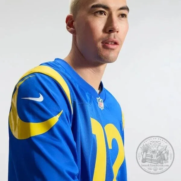 Puka Nacua Los Angeles Rams Royal Blue Football Game Jersey 24 Puka Nacua Los Angeles Rams Royal Blue Football Game Jersey