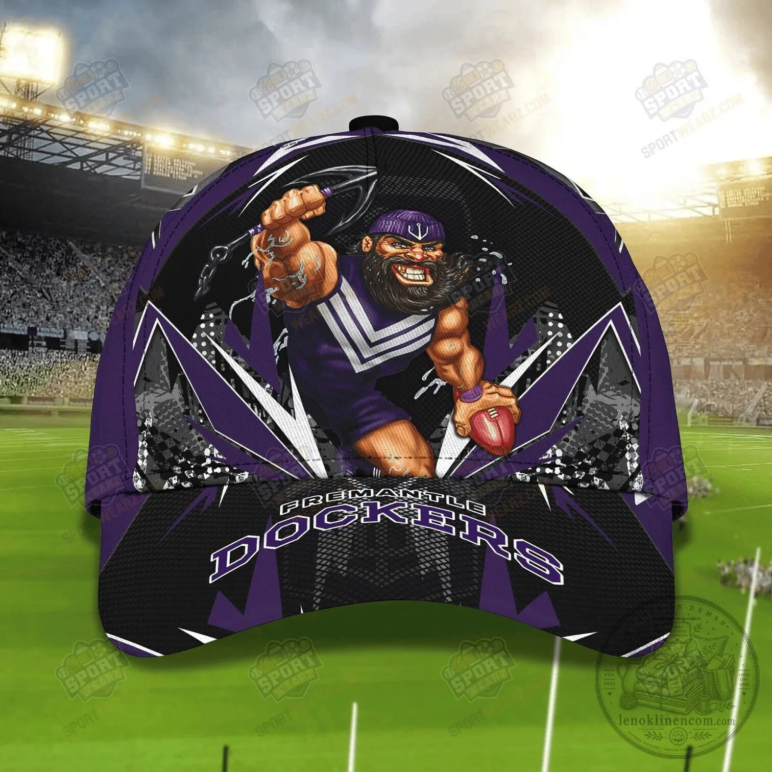 Fremantle Dockers AFL Football Team Mascot All Over Print Cap Hat