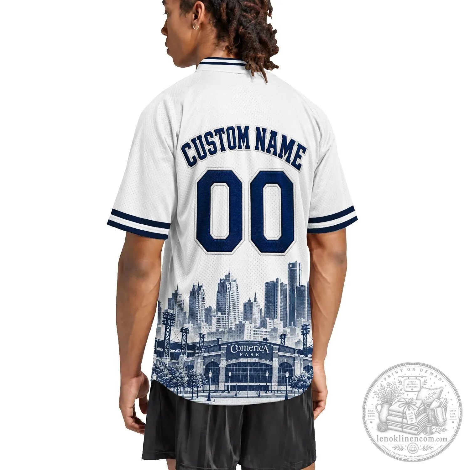 Detroit City Orange Baseball Jersey 28 Detroit City Orange Baseball Jersey