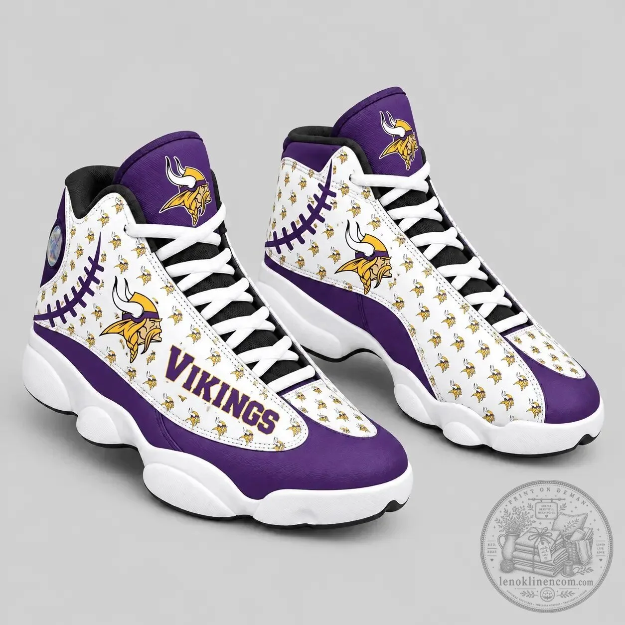 Minnesota Vikings NFL Pattern High Top Sneakers