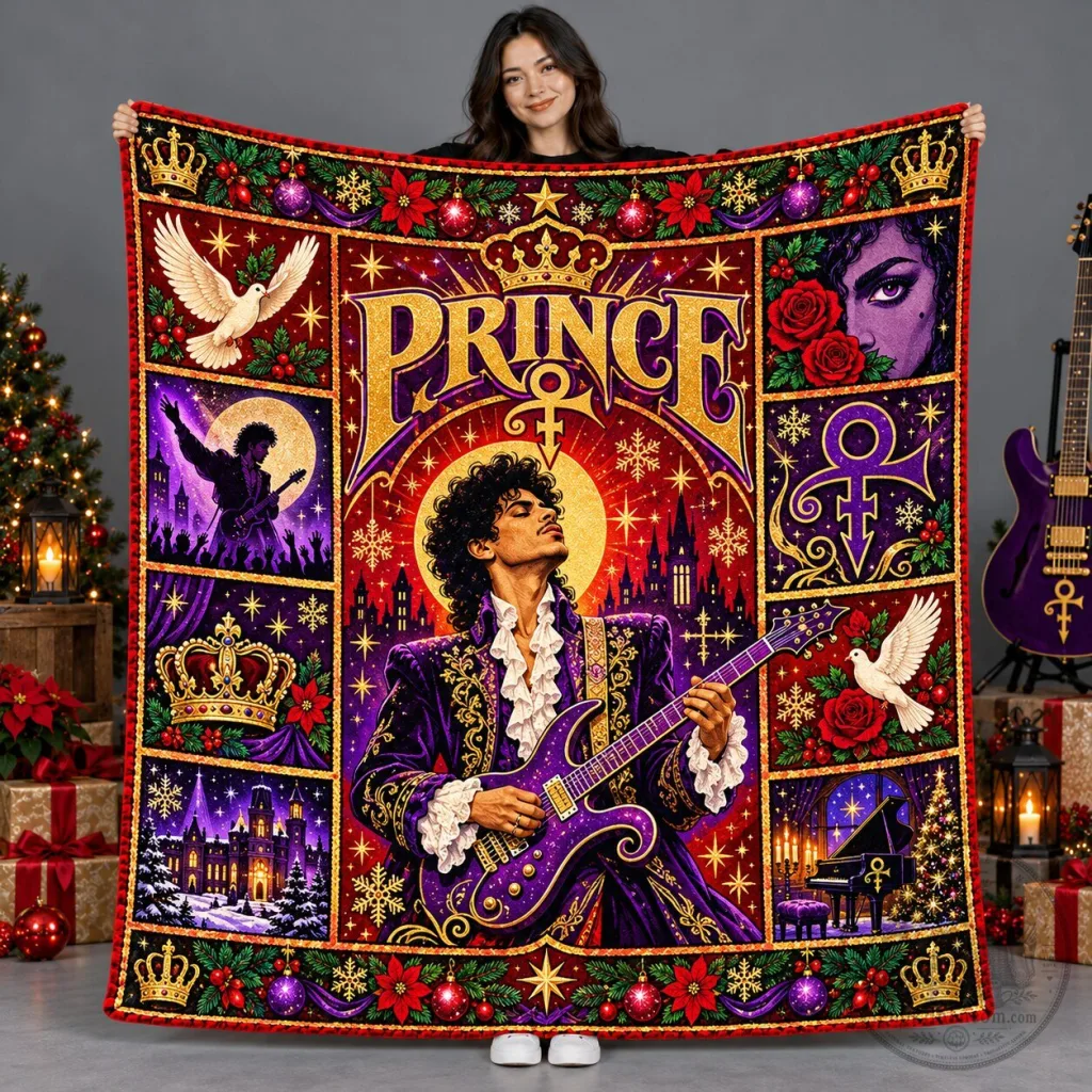 Prince Purple Rain Album Cover Art Music Legend Fleece Blanket Prince Purple Rain Album Cover Art Music Legend Fleece Blanket